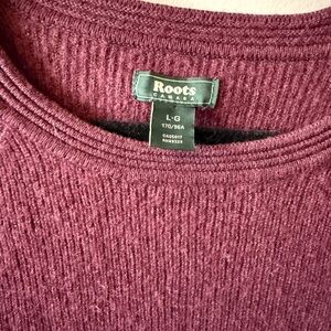 Roots Women's Maroon Crew Neck Sweater